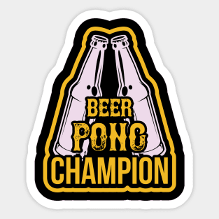 Beer Pong Champion T Shirt For Women Men Sticker